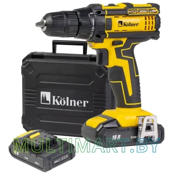 Дрель-шуруповерт Kolner KCD 18/2LC (с 2-мя АКБ, кейс)